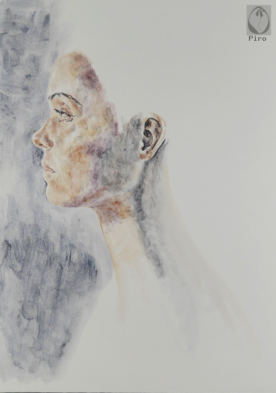 oil on paper - olio su carta di Piro